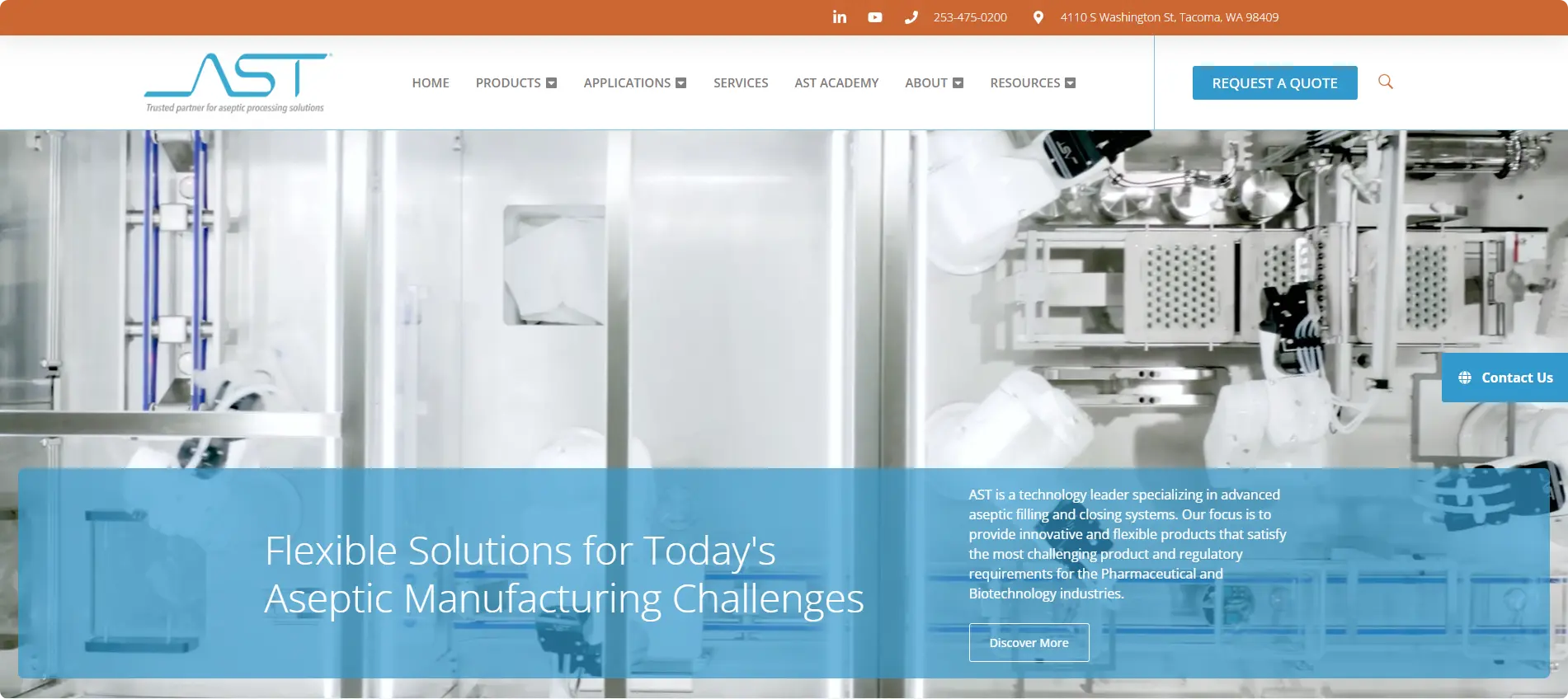 타코마 자동화 시스템(AST)(미국) – 액체 충전 장비 공급업체