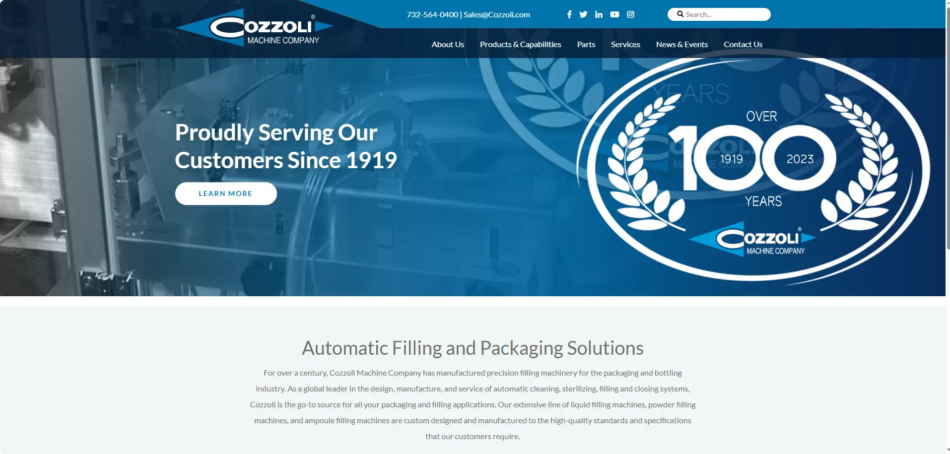 Cozzoli Machine Company(미국) – 반자동 및 자동 충전 시스템