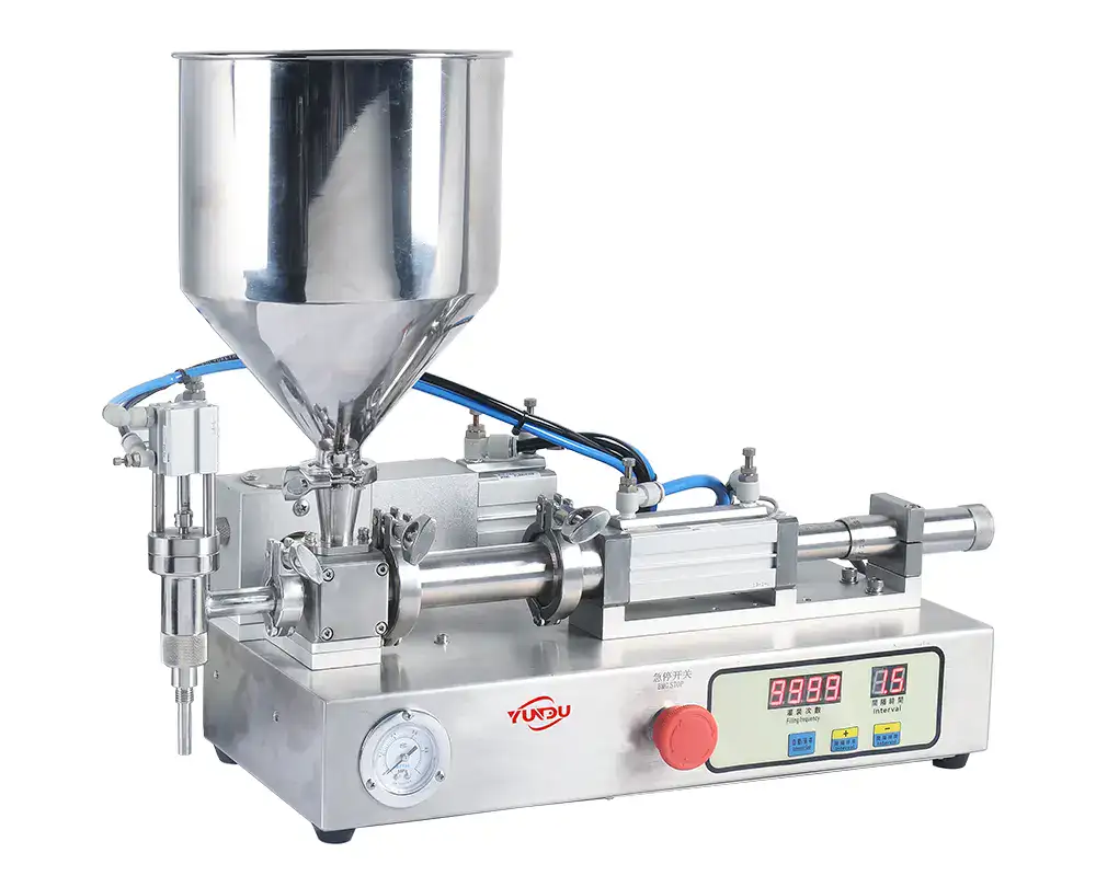 Macchina riempitrice pneumatica con pompa in ceramica serie YDTG