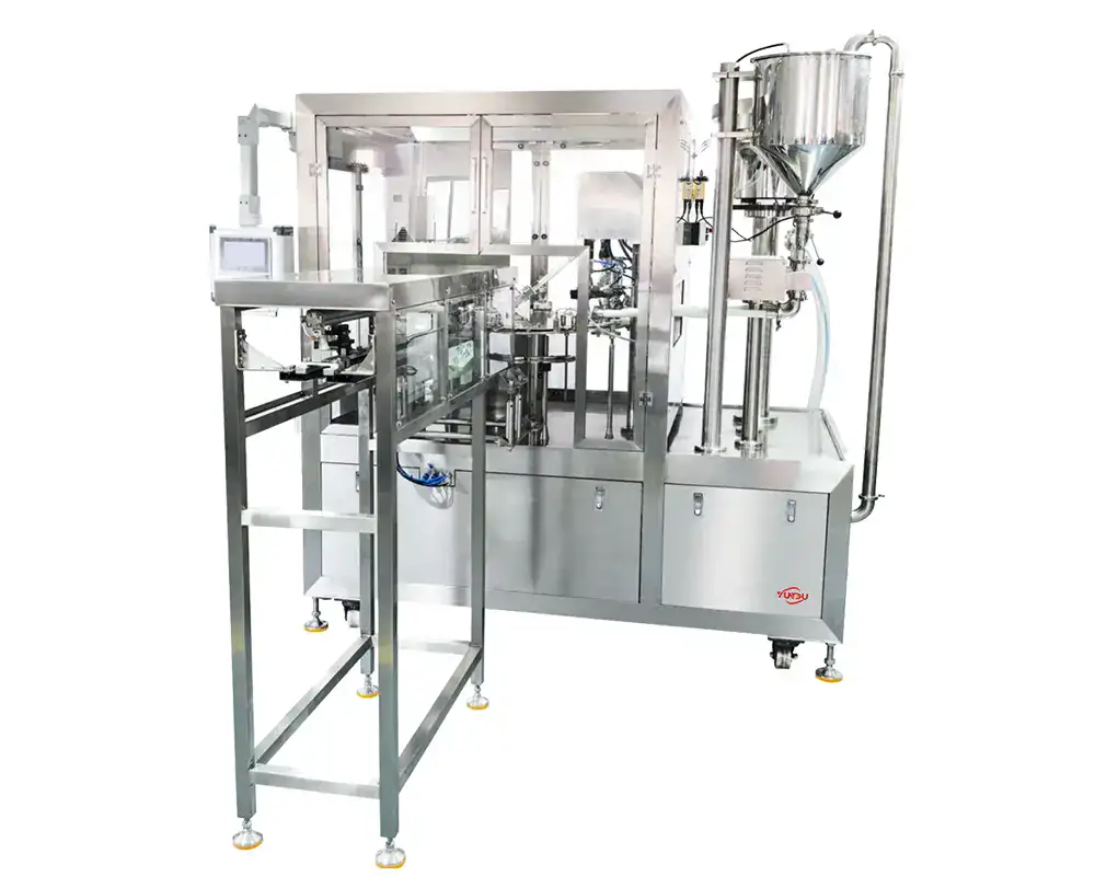 Fully Automatic 4-Head Spout Pouch Filling and Capping Machine