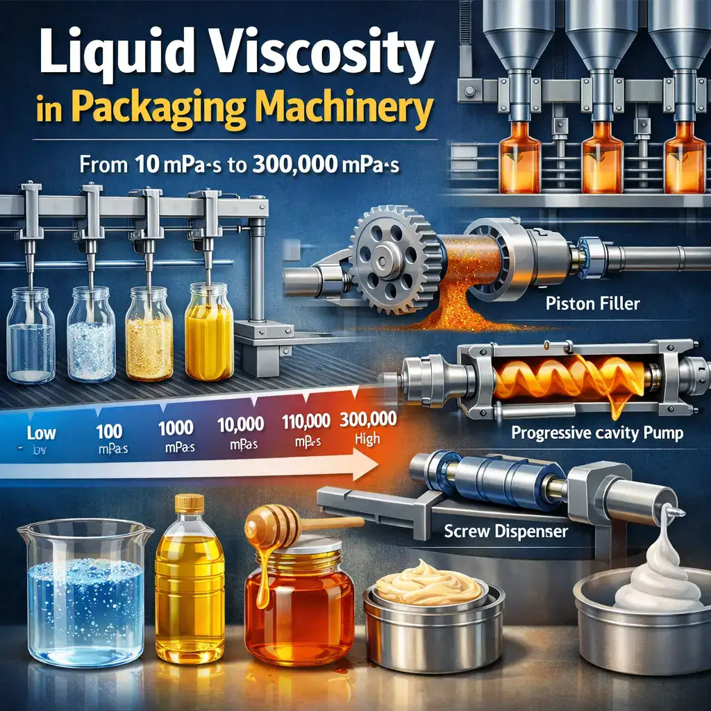 포장 기계에서의 액체 점도