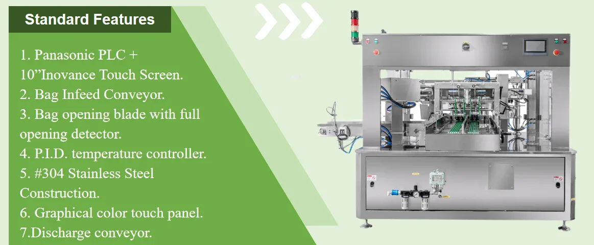Pre-made bag packaging machine for coffee beans
