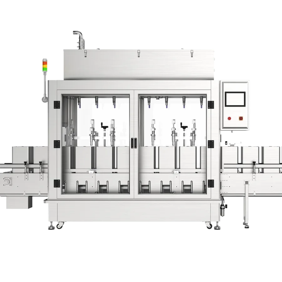 8-Head Weighing and vial Filling Machine – Front View