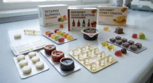 Alu PVC blister packaging with transparent PVC cavities and aluminum foil lidding