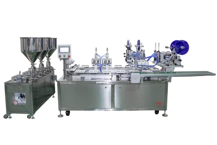 3-Color BB Cream Air Cushion Filling Machine(One feed port, four filling heads, with sealing label) YD-4Q